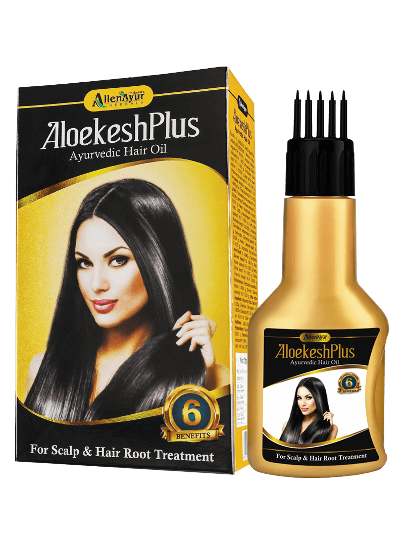 AloekeshPlus Ayurvedic Hair Oil - Pack of 2 - Allen Healthcare