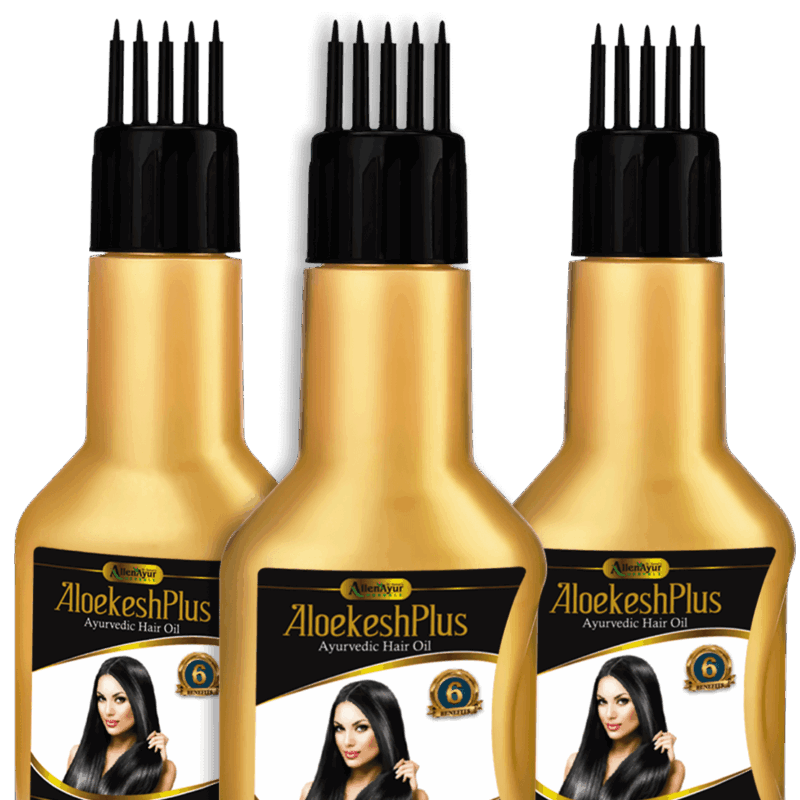 AloekeshPlus Ayurvedic Hair Oil – Pack of 3